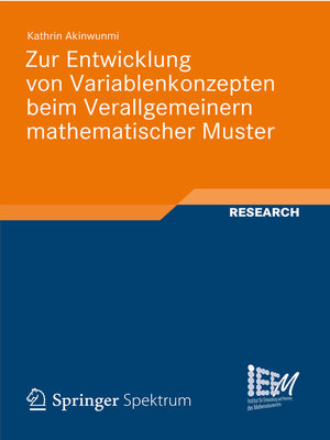 cover image of Zur Entwicklung von Variablenkonzepten beim Verallgemeinern mathematischer Muster